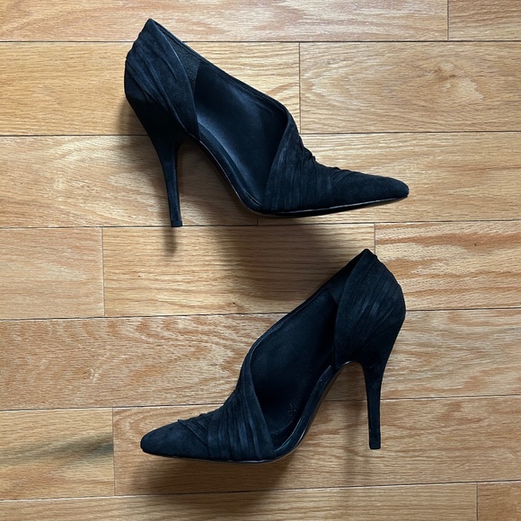 Alexander Wang Marcelia Suede d'Orsay Pump, Black, Size EU 38 / US 7.5 - Picture 6 of 9